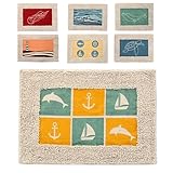 Siflomaty Alfombra Baño Secado Rapido Y Absorvente | 40x60cm | 100% Algodón Natural Lavable | Estilo Natural y Acogedor | Alfombra Ducha Hogares Modernos y Clásicos | Producto Sostenible