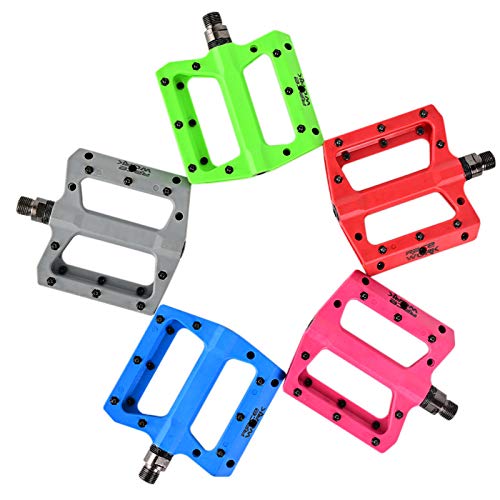Pédales VTT vélo BMX plates 9/16 avec roulements étanches noires - 5