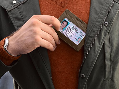 Compact RFID Sleeve Wallet Premium Leather Minimalist Money Clip Card Holder 10 Cards4