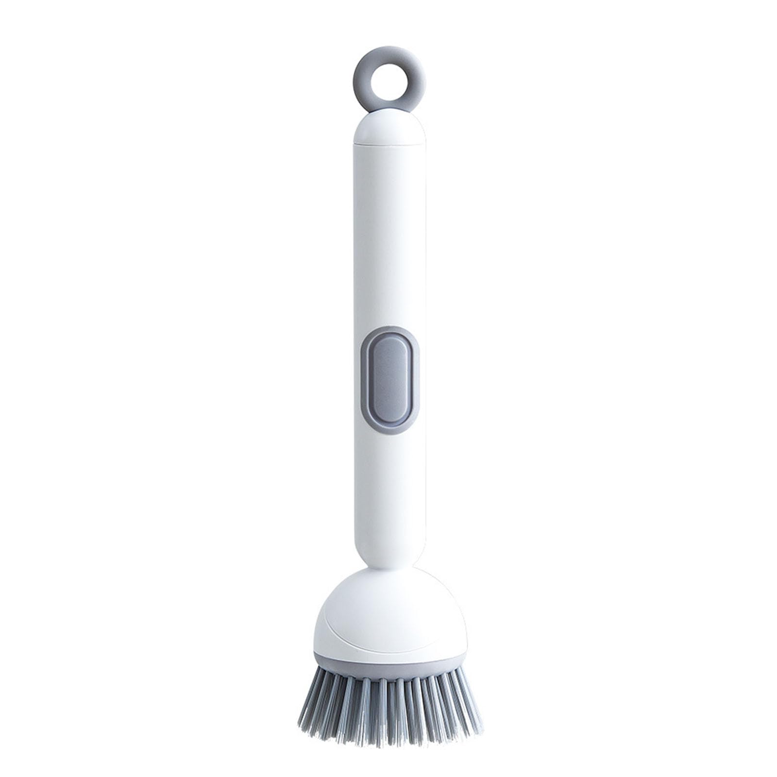 Dishwashing Brush with Press Liquid Dispenser Silicone Bristles Cookware Cleaner for Pots Pans Stovetops Sinks Multisurface Scrub Brush