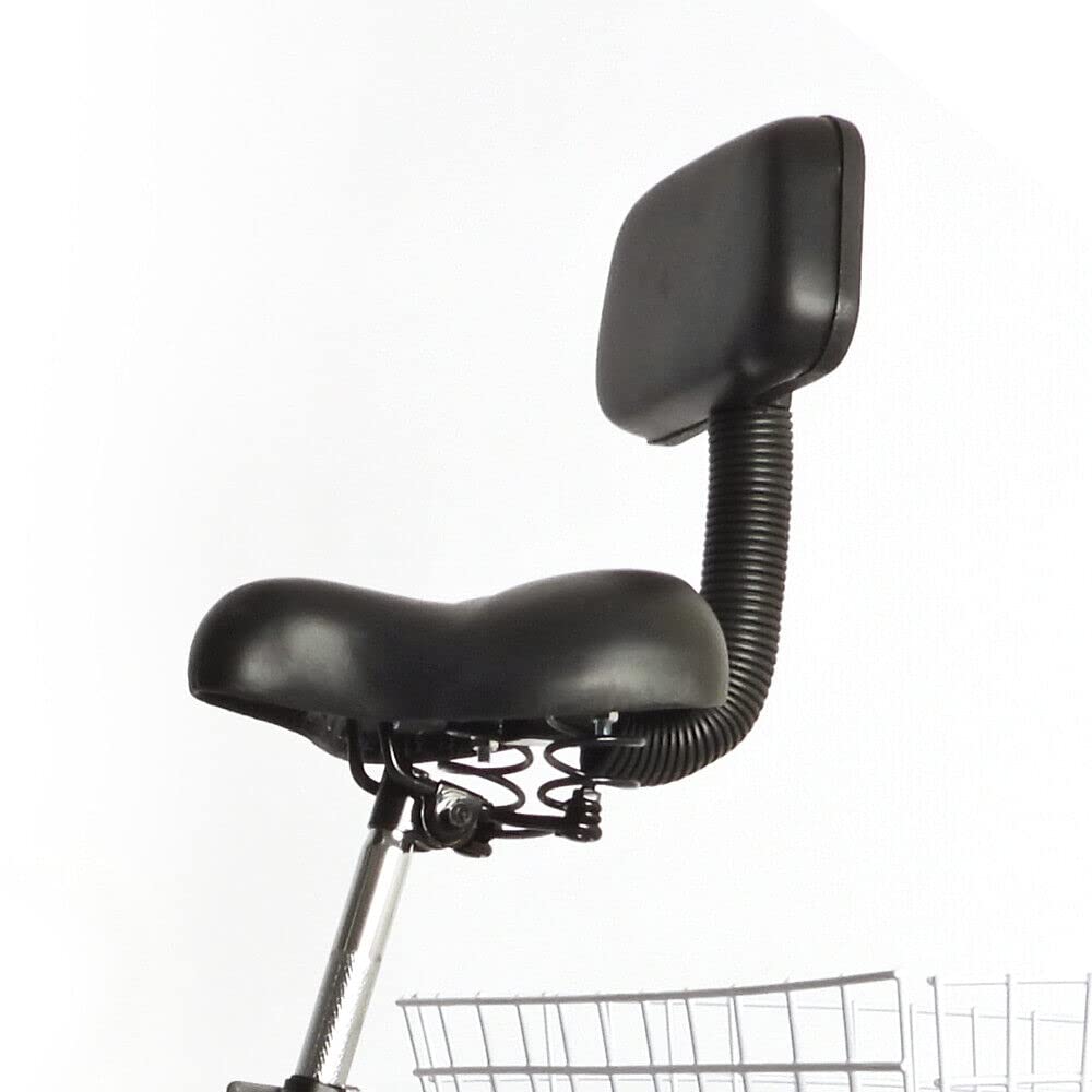 Dreirad für Erwachsene, 24 Zoll Erwachsene Dreirad 7 Gang Dreirädriges Cruiser-Fahrrad für Erholung Mit Vorderer Rahmen und Rückenlehne für Erholung, Einkaufen, Picknicks (Schwarz)