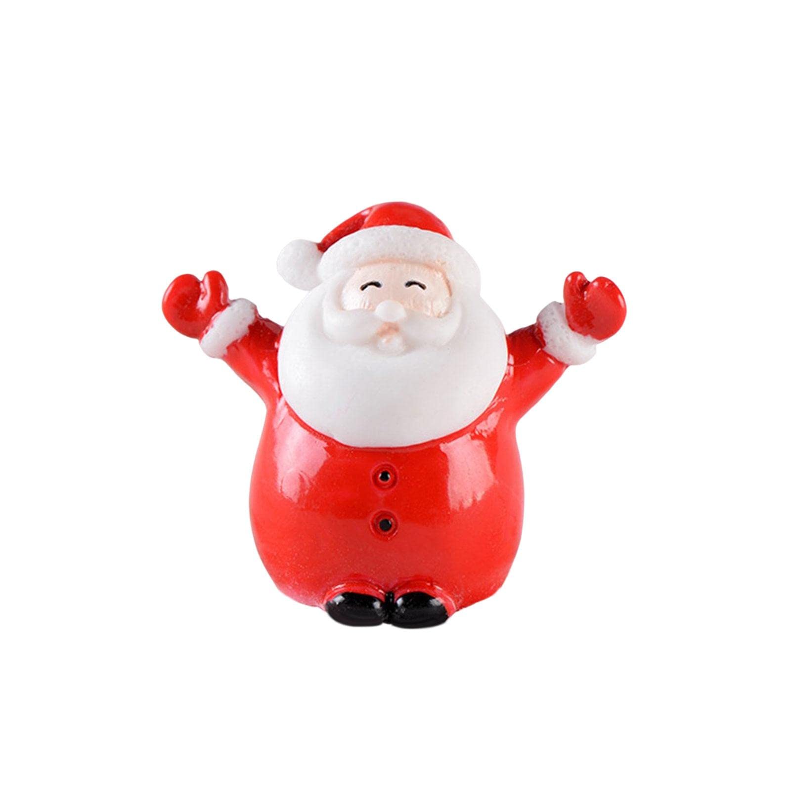 Fenteer Santa Claus Figurine Statue Art DIY Bonsai Decor Toy for Dollhouse Birthday Gift, StyleG