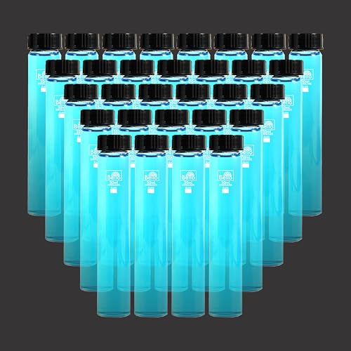 Image of Bello 50ml Clear Glass Vials Culture Tube with PE Stopper, 30pcs Leak-Proof Glass Bottles Containers for Storage Liquid, Essential Oil, Pills and Lab Home Kitchen Use