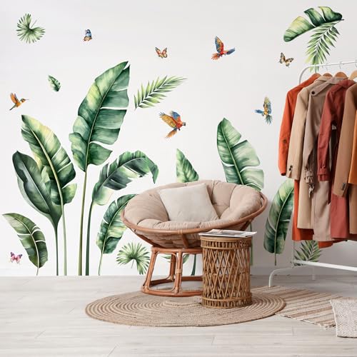 Vinilos Decorativos Tropicales Hojas de Palma y Banana miniatura 3