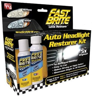 Fast Brite FB1000 As Seen on TV Auto Headlight Lens Restorer Kit Car Truck New