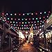 32 Foot long Heavy Duty Globe String Light featuring 10 Pearl White Bulbs, each emitting Red, Green, Blue Color from 5 warm white LEDs