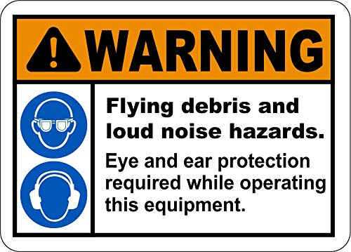 INDIGOS UG   Pegatinas   Seguridad   Advertencia   Eye Protection Required Sign 177mmx127mm  Decal for Office   Oficina   Empresa   Escuela