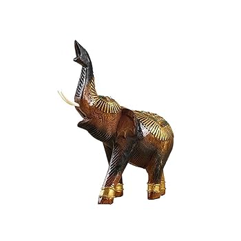 置物　象　美術品 Amazon.co.jp: 緑の象の像現代抽象芸術彫刻樹脂工芸家の装飾置物