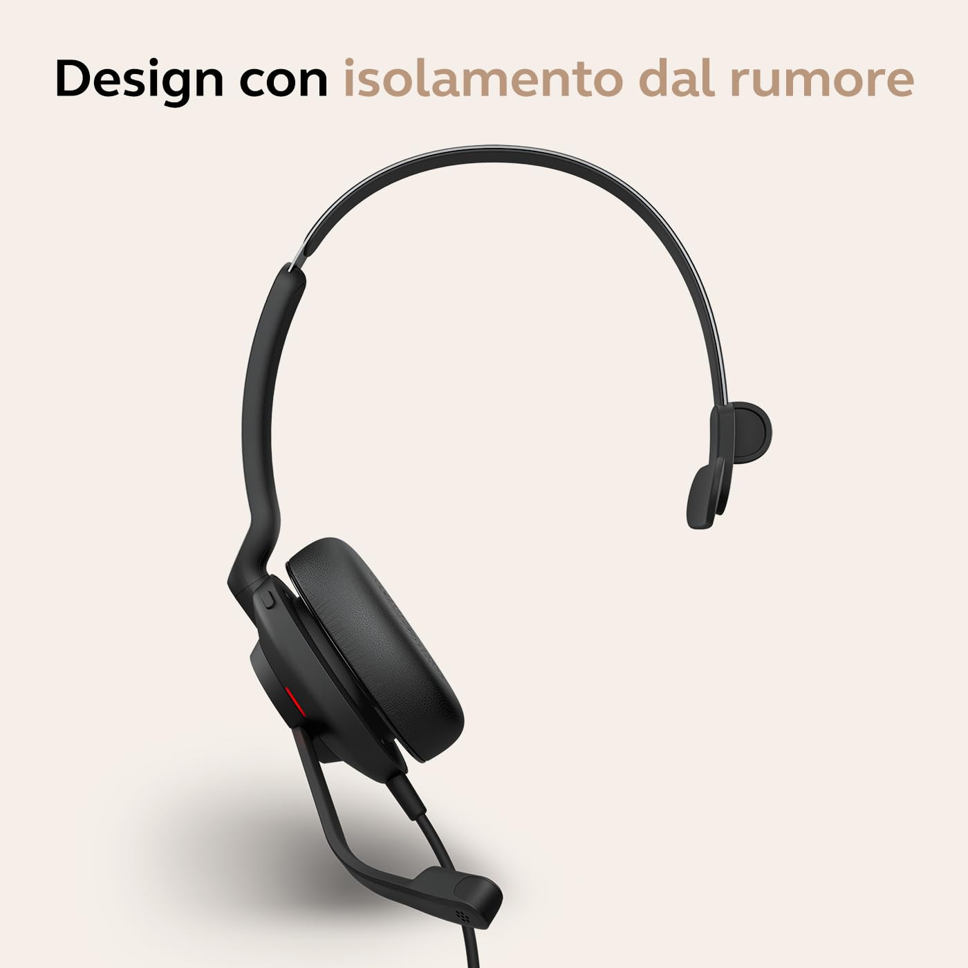 Jabra Evolve2 30 SE – USB-A/USB-C – Mono auricolare con filo certificato per Microsoft Teams
