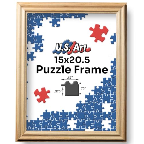US Art Unfinished Wood 15x20.5 Puzzle Frame .75