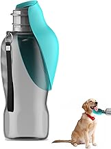 PIWOSGOL 800ML Bebedero Perro Portatil Botella Agua Perro 2 in1 Botella Perros Agua para Perros con Cuenco Plegable para Llevar para Senderismo, Camping, Actividades al Aire Libre