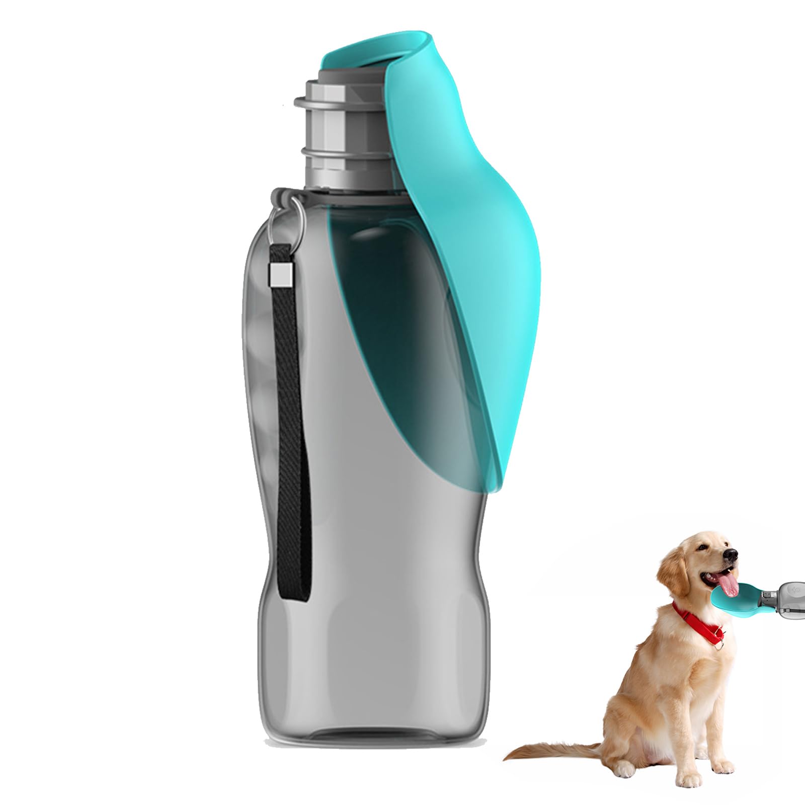 800ML Bebedero Perro Portatil Botella Agua Perro 2 in1 Botella Perros Agua para Perros con Cuenco Plegable para Llevar para Senderismo, Camping, Actividades al Aire Libre