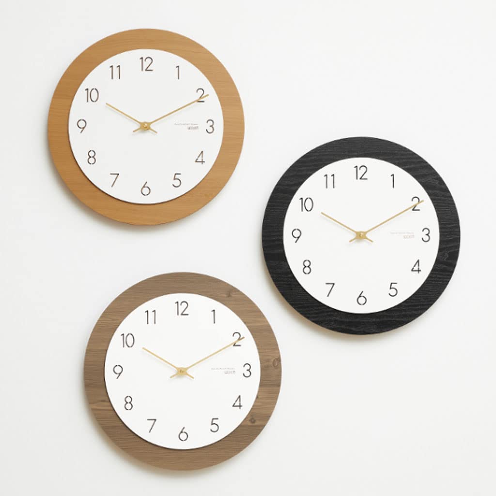 Stylowy nowoczesny minimalistyczny zegar ścienny 38 cm cichy na baterie okrągły zegar ścienny styl skandynawski zegar ścienny z motywem słojów drewna dekoracyjny do domu zegar kwarcowy cichy