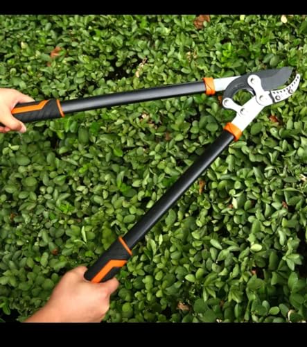 Image of SK Organic Professional Ratchet Anvil Lopper with Compound Action, Sturdy Telescopic Handles with Extra Leverage, Garden Pruning Tree Hedge Branch Cutter Garden Lopper (Bypass 72 cm Looper)