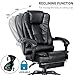 Blisswood Executive Office Chair For Home, 2 Point Massage Office Chair With Footrest & Lumbar Support, Recliner Computer Desk Chair, Ergonomic Swivel Gaming Chair Black For Home Office
