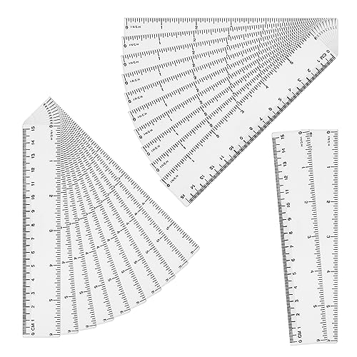 Règle en plastique transparent de 15 cm LEXININ pour école et bureau en lot de 100