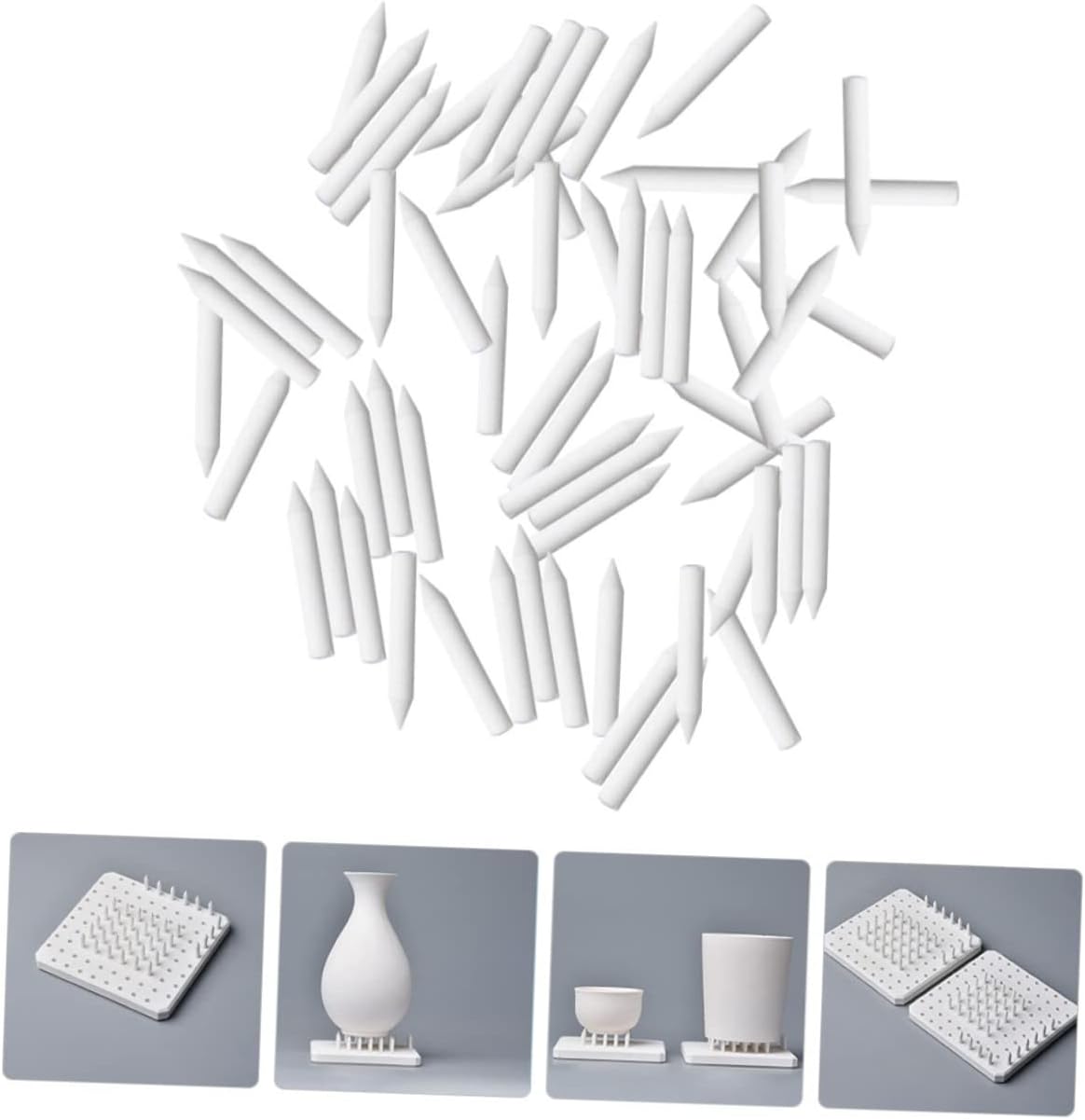 GLSTOY 240pcs Supporting Tools Refractory Support Nails for Pottery and Ceramic Crafting High-Temperature Resistant for Forging Manufacturing and Clay Firing