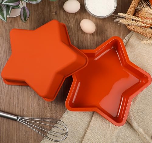 image for Webake Silicone Star Cake Pan 9.5 Inch Large Nonstick Star Shaped Cake