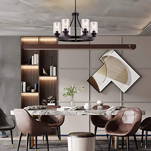 Farmhouse-Chandelier-Lighting-Round-6-Lights-Black-with-Glass-Shade-Ceiling-Hanging-Vintage-Rustic-Light-Fixture-for-Dining-Room-Living-Room-Foyer-Porch-Kitchen-Island Farmhouse Chandelier Lighting Round 6 Lights Black with Glass Shade Ceiling Hanging Vintage Rustic Light Fixture for Dining Room Living Room Foyer Porch Kitchen Island