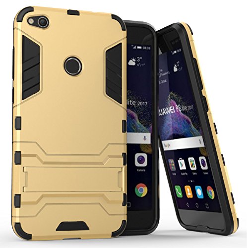 SCIMIN Hybrid Case for Honor 8 Lite, Shockproof Cover for Honor 8 Lite, Dual Layer Protection Rugged Case Hard Shell Cover with Kickstand for Honor 8 Lite