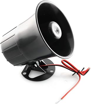 TAODAN DC 12V Siren Horn Wired Outdoor Alarm Loud Horn Sound Siren Home Alarm System Security and Protection