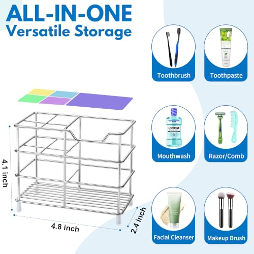 Urbanstrive-304-Stainless-Steel-Bathroom-Toothbrush-Holder-Toothpaste-Holder-Stand-Bathroom-Accessories-Organizer-Silver