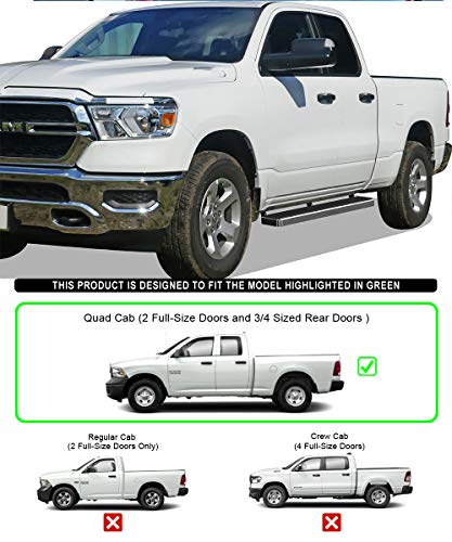 Estribos laterales acero inoxidable para Ram 1500 2019-2026 miniatura 2