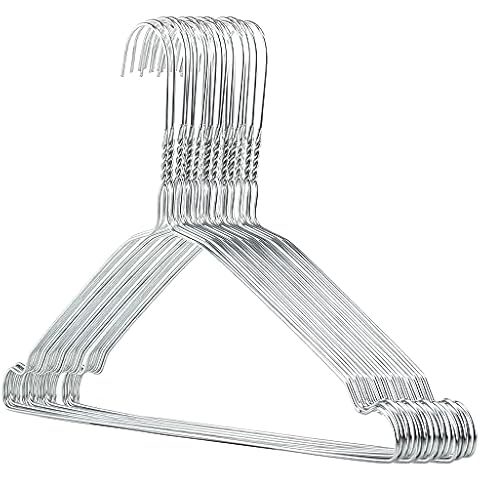 Hangerworld 20 Strong Silver Galvanised Wire Hangers Cover