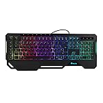 NGS GKX-450- Membrane Gaming Keyboard with RGB Lights, Italian QWERTY, Programmable, 19 Keys Multimedia, 1.8m Cable, Black