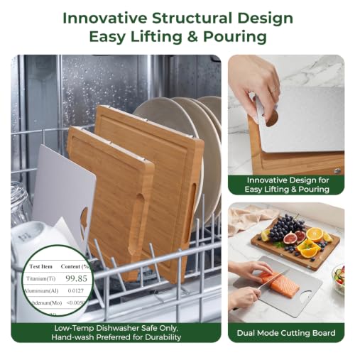 Formaldehyde Free, Glue Free, Bamboo Pure Titanium Cutting Board Set - image 3