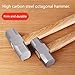 hokojix Heavy Duty Octagonal Hammer with Wood Handle Versatile Tool Masonry Hammer Tool for Wall Breaking & Work, 313x278x103x34mm