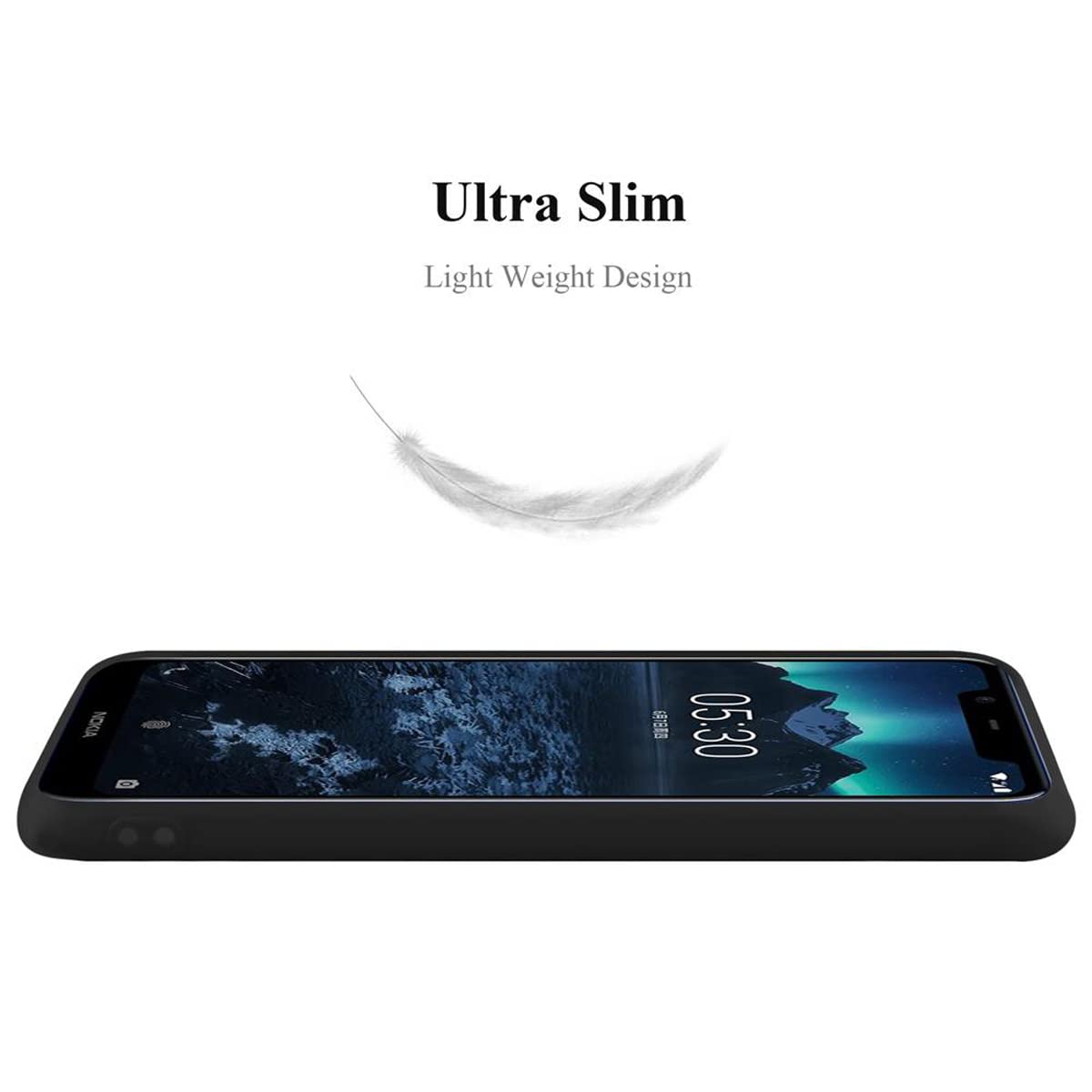 Cadorabo Custodia Candy Nero Per Nokia 5.1 Plus / X5 | Cover In Silicone TPU Sottile E Morbida | Antiurto