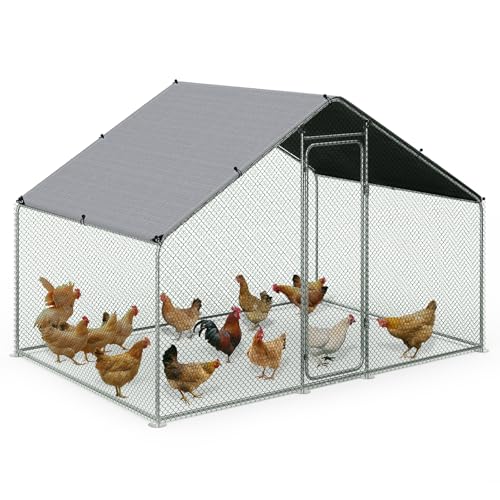 VOUNOT® Enclos Poulailler Extérieur 6 m² en Métal...