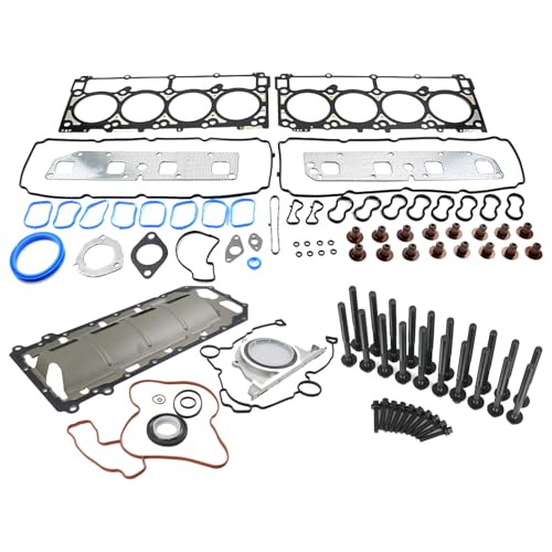 Image of HS26284PT Cylinder Head Gasket Set w / Bolts Kit Replacement for 2005-2008 Chrysler 300 Dodge Charger Magnum Jeep Grand Cherokee Commander 5.7L V8 HEMI