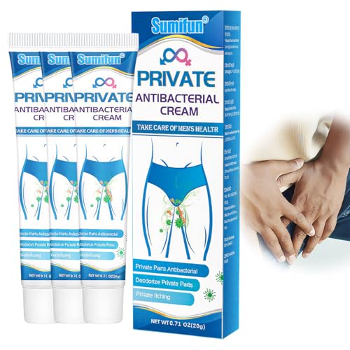 3 Private Antibakterielle Creme, Herren Intimbereich Lindert Creme, Männer Balanitis Anti Juckreiz Crem/e, Juckreiz...