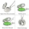 JOYMIAO Hollow Flower Aroma Essential Oil Diffuser Locket Pendant 316L Stainless Steel Magnetic Necklace Jewelry with 8 pads Mothers Day Gifts #2