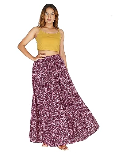 Image of Sttoffa Cotton Printed Women Wear Maxi Long Skirt 40 inch inch Full Length