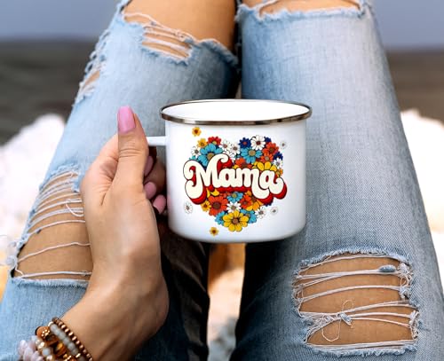 Taza Camping Retro Floral para Mamá 16oz miniatura 3