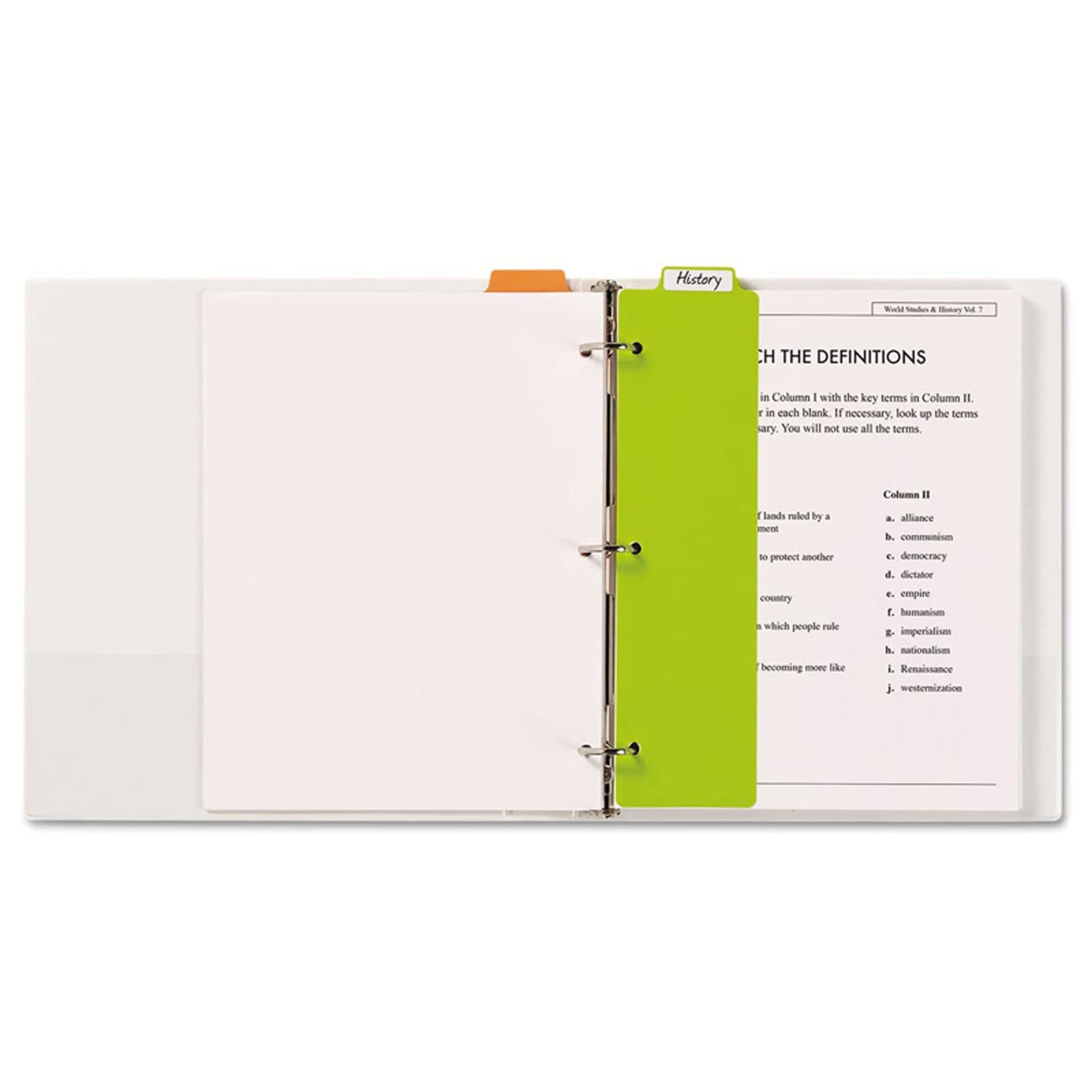 Raccoglitore a scatto per segnalibri, divisori per pagine, divisori in plastica a scatto, divisori per quaderni, per raccoglitori a 3 anelli (20)