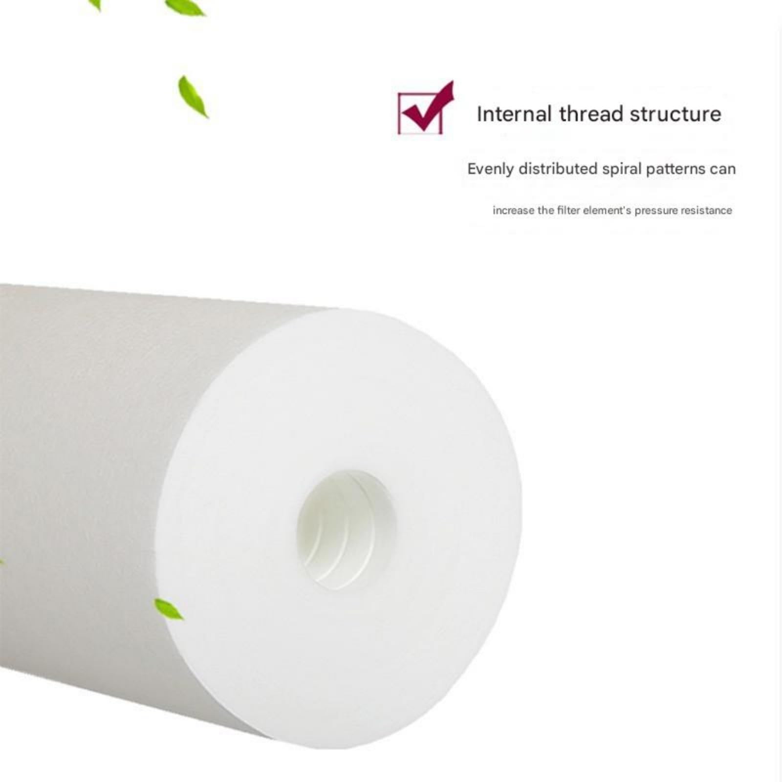 3/5 pezzi Purificatore d'acqua Cartuccia filtro acqua sedimenti 10 pollici 1 micron di filtraggio Filtro in cotone PP nel sapore dell'acqua. Installazione semplice