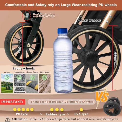 image for MILA&LOUIS Dog Stroller, Cat Stroller for Small & Medium Dogs 55 lbs, 