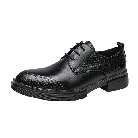 Mens Formal Tuxedo Derby Shoes Comfortable Low-Top Oxford Sneaker Lace-Up Pointed-Toe Casual Dress Shoes