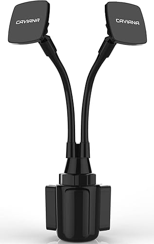 Soporte de teléfono doble para portavasos de automóvil, cuello largo y flexible, soporte giratorio de 360 para teléfono de automóvil, soporte de