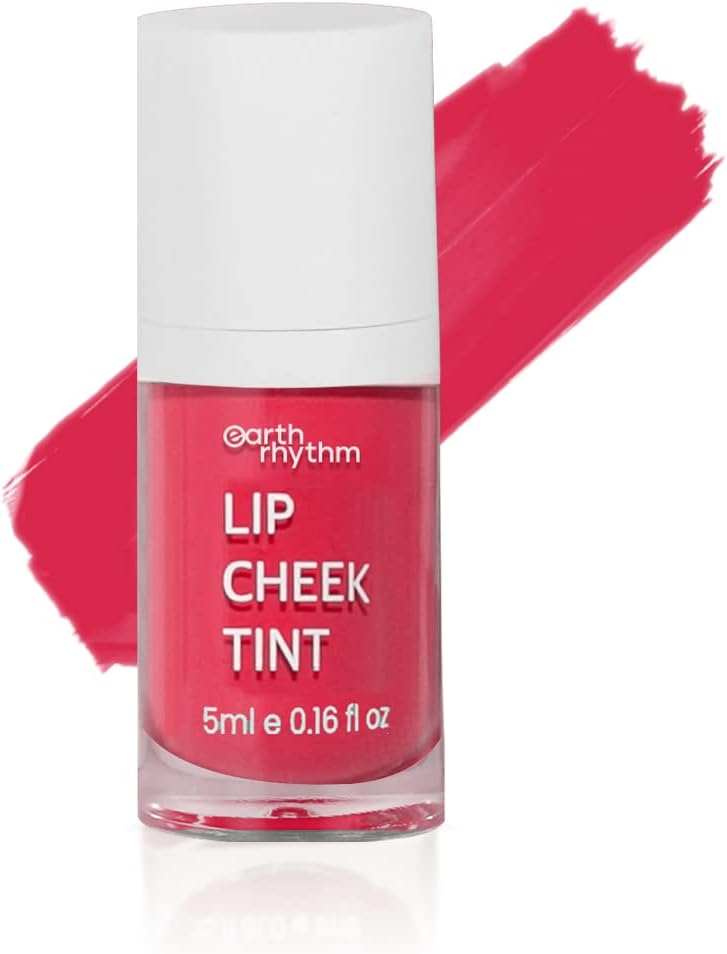 Earth Rhythm Lip and Cheek Tint Mermaid, with Goodness of Jojoba Oil and Pomegranate| Multipurpose 3 in 1 Lip Tint | 100% Natural, Men &Women- 5 ml