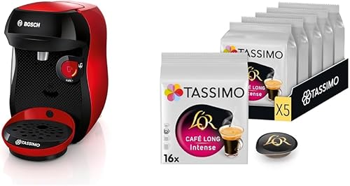 Machine à café Tassimo Happy rouge et Tassimo Café Long In Bosch