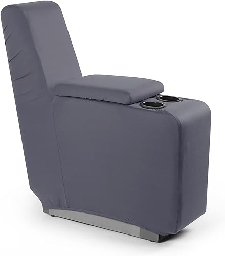 TAOCOCO Sofá reclinable con funda de consola central, 4 piezas de tela de poliéster elástica para sofá reclinable (gris claro, 1 funda de consola