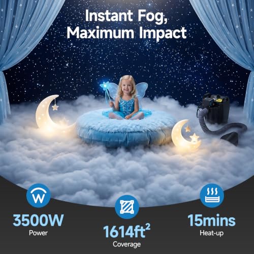 Máquina de Niebla Humo Seco Profesional 3500W Control Ajustable miniatura 2