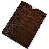 【CAPUTO 本革 タブレットカバー 日本製 フラップ(蓋)無し (66.クロコブラウン)】CA-C002 小さいタブレット 6インチ