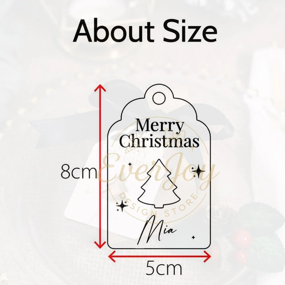 Personalised Christmas Name Tags Table Setting Custom Place Cards for Xmas Crackers Decorations Festive Gift Tags (30 pcs)