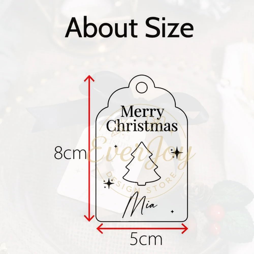Lot de 100 étiquettes de nom de Noël personnalisées pour décoration de crackers de Noël, étiquettes cadeaux festives